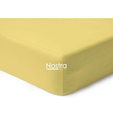 Fitted sateen sheets 00-0016-PALE BANANA 180x200 cm