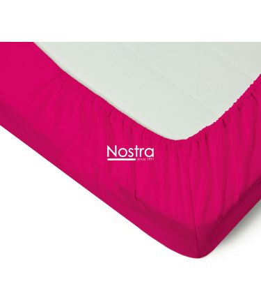 Fitted sateen sheets 00-0152-FUCHSIA 90x200 cm