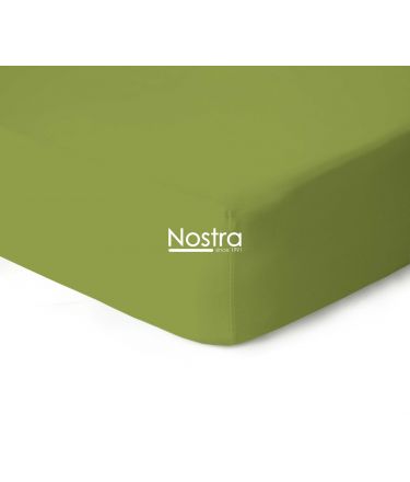 Trikotaažist voodilina kummiga JERSEY JERSEY-LEAF GREEN 120x200 cm