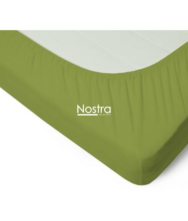 Trikotaažist voodilina kummiga JERSEY JERSEY-LEAF GREEN 120x200 cm