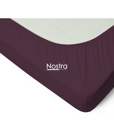 Fitted jersey sheets JERSEY JERSEY-DARK PLUM 120x200 cm