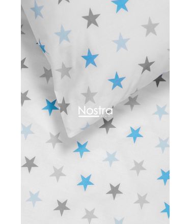 Children bedding set STARS 10-0052-LIGHT GREY LIGHT BLUE