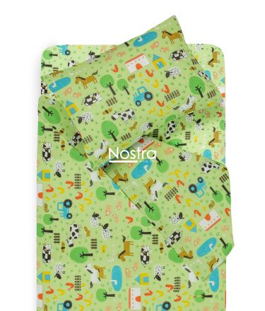 Детское постельное белье FARM 10-0513-GREEN 100x145, 40x60, 107x150 cm