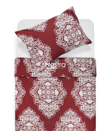 PREMIUM maco sateen bedding set CALI 40-1174-WINE RED 140x200, 50x70 cm