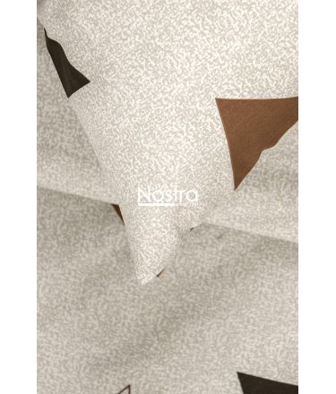 Polycotton bedding set GEOMETRY 30-0723-BROWN 140x200, 50x70 cm