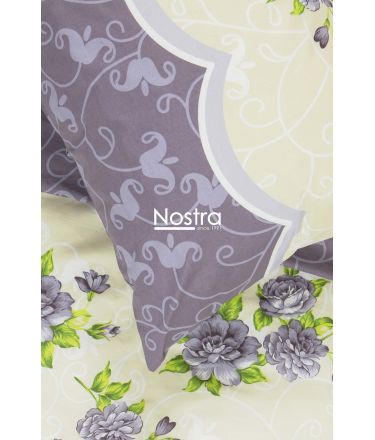 Polycotton bedding set FLOWERS 20-1630-LAVENDER GREY