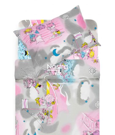 Voodipesu lastele PIRATES 10-0040-GREY PINK 140x200, 50x70 cm