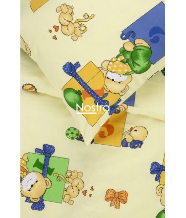 Children bedding set TEDDY 10-0056-LIGHT CREAM 100x145, 40x60, 107x150 cm