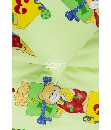 Детское постельное белье TEDDY 10-0056-LIGHT GREEN 140x200, 50x70 cm