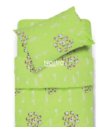 Voodipesu lastele SHEEP 10-0441-GREEN 100x145, 40x60, 107x150 cm