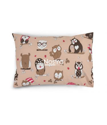 Children bedding set FRIENDLY OWLS 10-0451-BEIGE 140x200, 50x70 cm