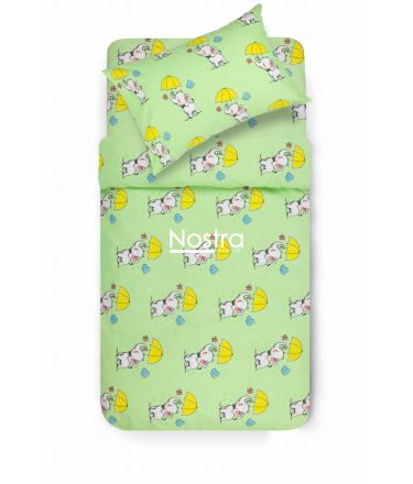 Voodipesu lastele ELEPHANT 10-0647-GREEN 100x145, 40x60, 107x150 cm