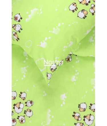 Voodipesu lastele SHEEP 10-0441-GREEN 100x145, 40x60, 107x150 cm