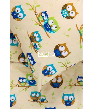 Children bedding set OWLS FAMILY 10-0074-YELLOW GREEN 140x200, 50x70 cm