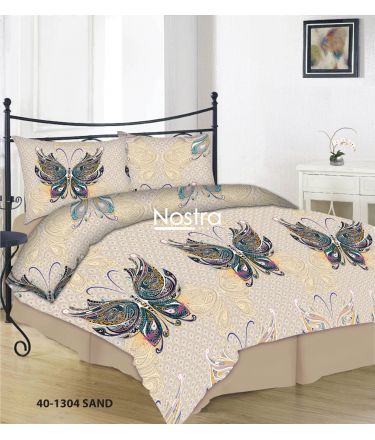 Cotton bedding set DANIYAH 40-1304-SAND 140x200, 50x70 cm