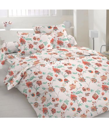 Polycotton bedding set FLOWERS 20-1784-RED