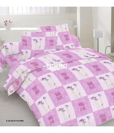 Polycotton bedding set FLOWERS 20-0714-PINK