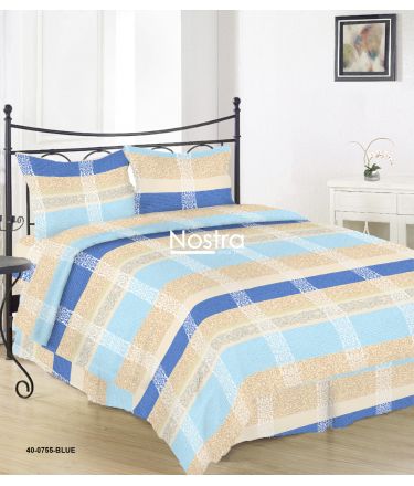 Polycotton bedding set ABSTRACT 40-0755-BLUE 140x200, 50x70 cm