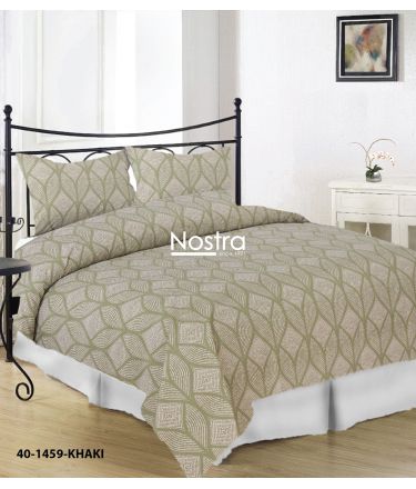 Cotton bedding set DARIANA 40-1459-KHAKI 140x200, 70x70 cm