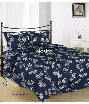 Satiinist voodipesu ADANA 20-1618-NAVY 200x220, 50x70 cm