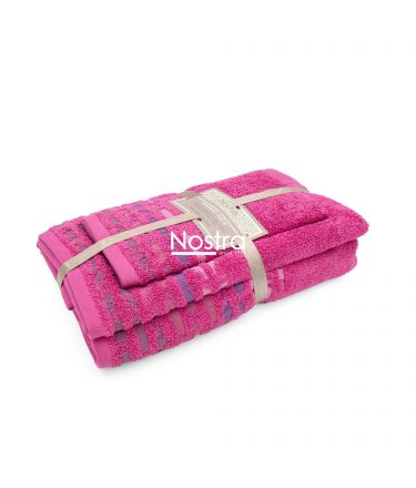 3 osaline rätikukomplekt T0183 T0183-FUCHSIA 287 30x50, 50x70, 70x140 cm