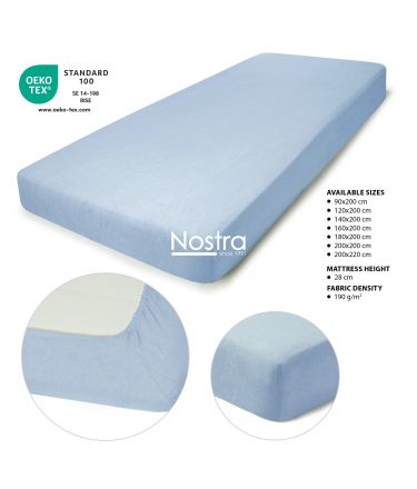 Fitted terry sheets TERRYBTL-LIGHT BLUE 120x200 cm