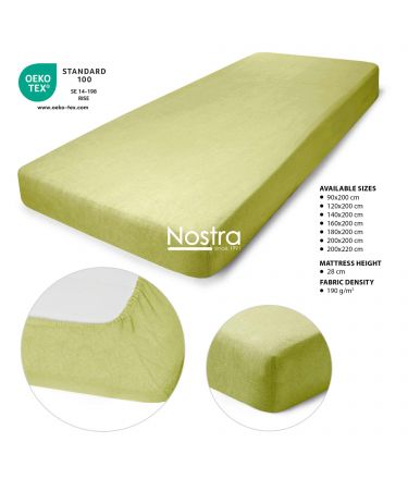 Fitted terry sheets TERRYBTL-LEAF GREEN