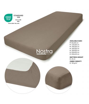 Fitted terry sheets TERRYBTL-CACAO 120x200 cm