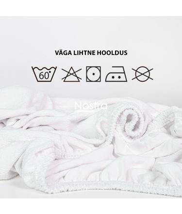 Frotee voodilina kummiga TERRYBTL-OPTIC WHITE 120x200 cm