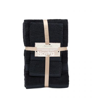 3 piece towel set T0184 T0184-BLACK 30x50, 50x70, 70x140 cm