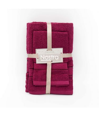 3 piece towel set T0184 T0184-BERRY 345 30x50, 50x70, 70x140 cm