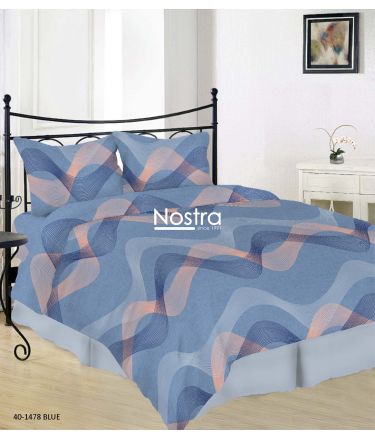 Cotton bedding set DOLLY 40-1478-BLUE 200x220, 50x70 cm