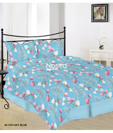 Lõuendriidest voodipesukomplekt DANIELLA 40-1474-SKY BLUE 200x220, 70x70 cm