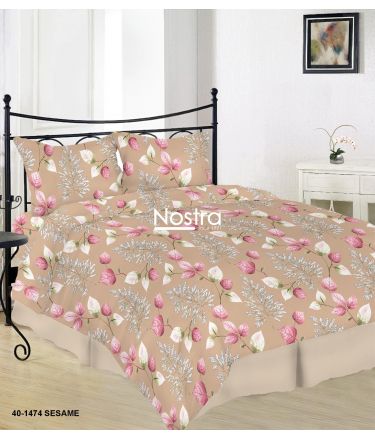 Cotton bedding set DANIELLA 40-1474-SESAME 200x220, 70x70 cm