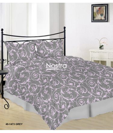 Cotton bedding set DAHLIA 40-1473-GREY 200x220, 70x70 cm