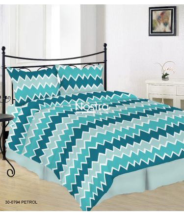 Cotton bedding set DUA 30-0794-PETROL