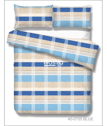 Polycotton bedding set ABSTRACT 40-0755-BLUE 140x200, 50x70 cm