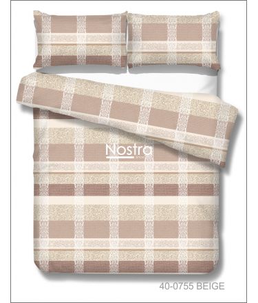 Polycotton bedding set ABSTRACT 40-0755-BEIGE