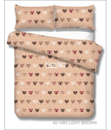 Polycotton bedding set ABSTRACT 40-1485-LIGHT BROWN