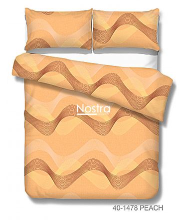 Lõuendriidest voodipesukomplekt DOLLY 40-1478-PEACH 200x220, 50x70 cm