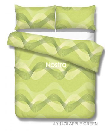 Cotton bedding set DOLLY 40-1478-APPLE GREEN 200x220, 50x70 cm