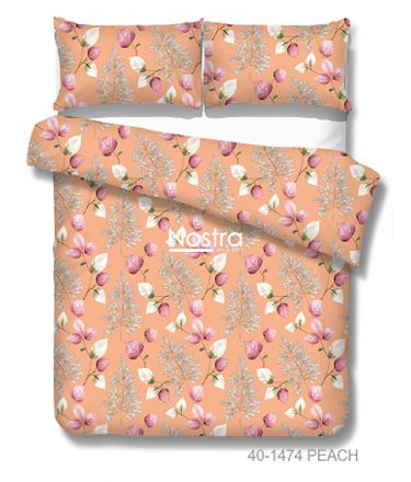 Cotton bedding set DANIELLA 40-1474-PEACH 200x220, 70x70 cm