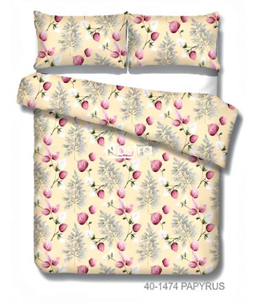 Cotton bedding set DANIELLA 40-1474-PAPYRUS 200x220, 70x70 cm