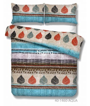 Cotton bedding set DARLENE 40-1460-AQUA 200x220, 50x70 cm