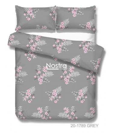 Cotton bedding set DILLON 20-1789-GREY 200x220, 70x70 cm