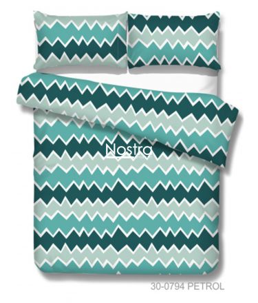 Cotton bedding set DUA 30-0794-PETROL