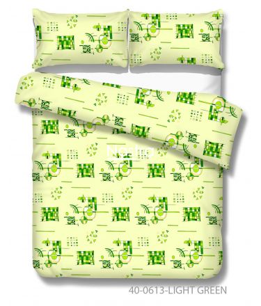 Cotton bedding set DAYLA 40-0613-LIGHT GREEN