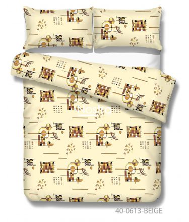 Cotton bedding set DAYLA 40-0613-BEIGE