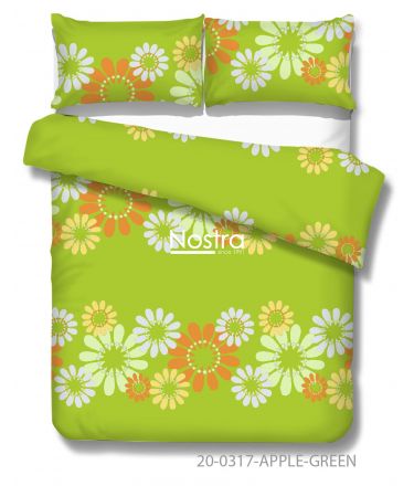 Cotton bedding set DANAE 20-0317-APPLE GREEN 140x200, 50x70 cm