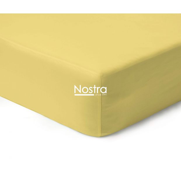 Fitted sateen sheets 00-0016-PALE BANANA 180x200 cm